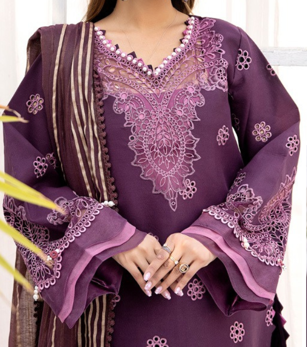 Unstitched 3 PC suit Dilkash Parishay DS-04