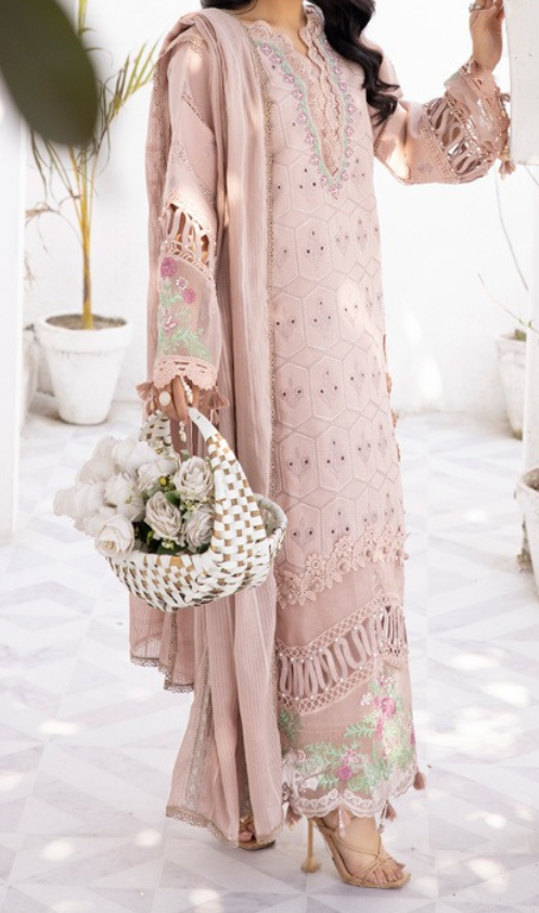 Unstitched 3 PC suit Dilkash Parishay DS-06