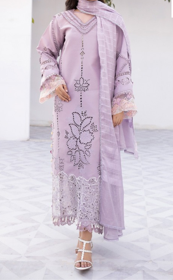 Unstitched 3 PC suit Dilkash Parishay DS-10