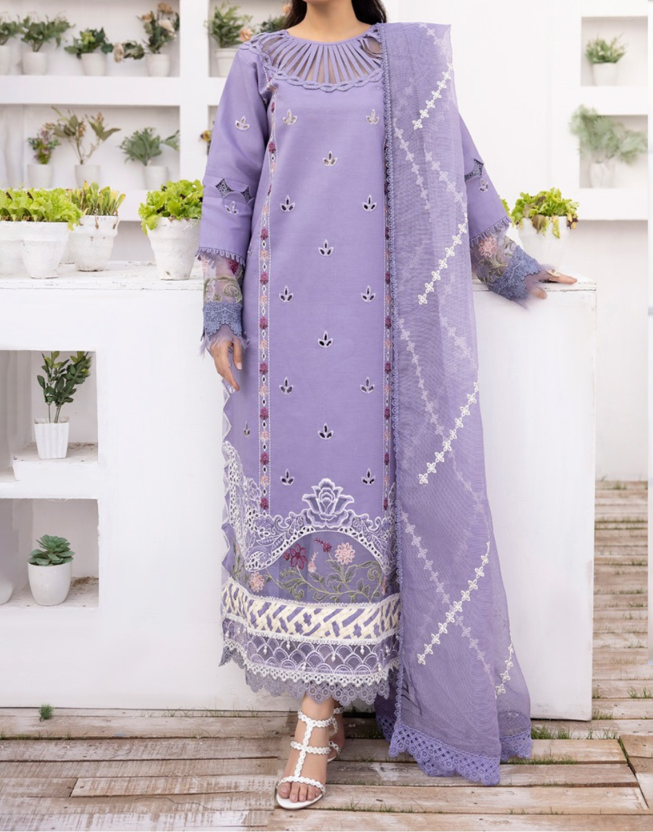 Unstitched 3 PC suit Dilkash Parishay DS-12
