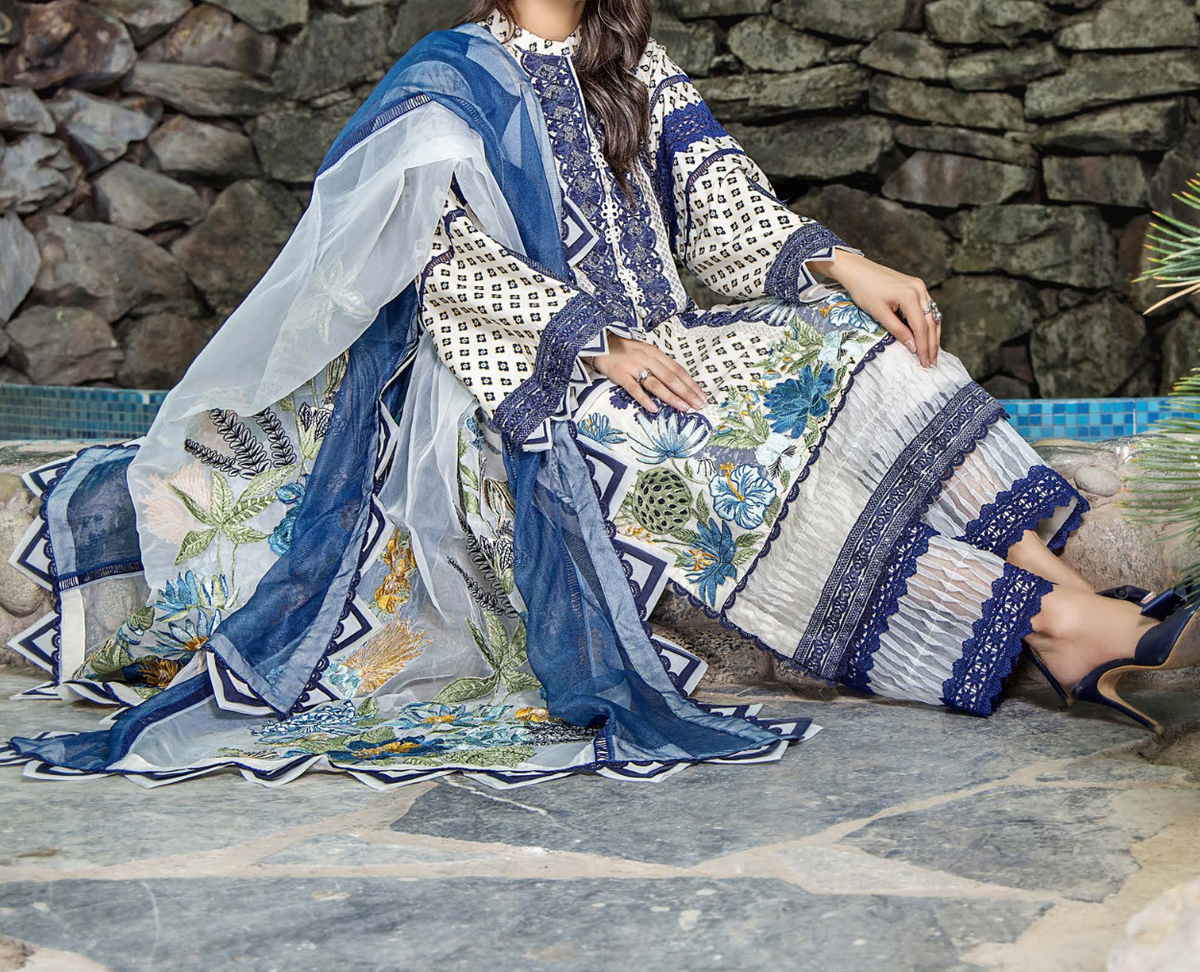 ESHAISHA LUXURY LAWN EMBROIDERED EA-LL-519