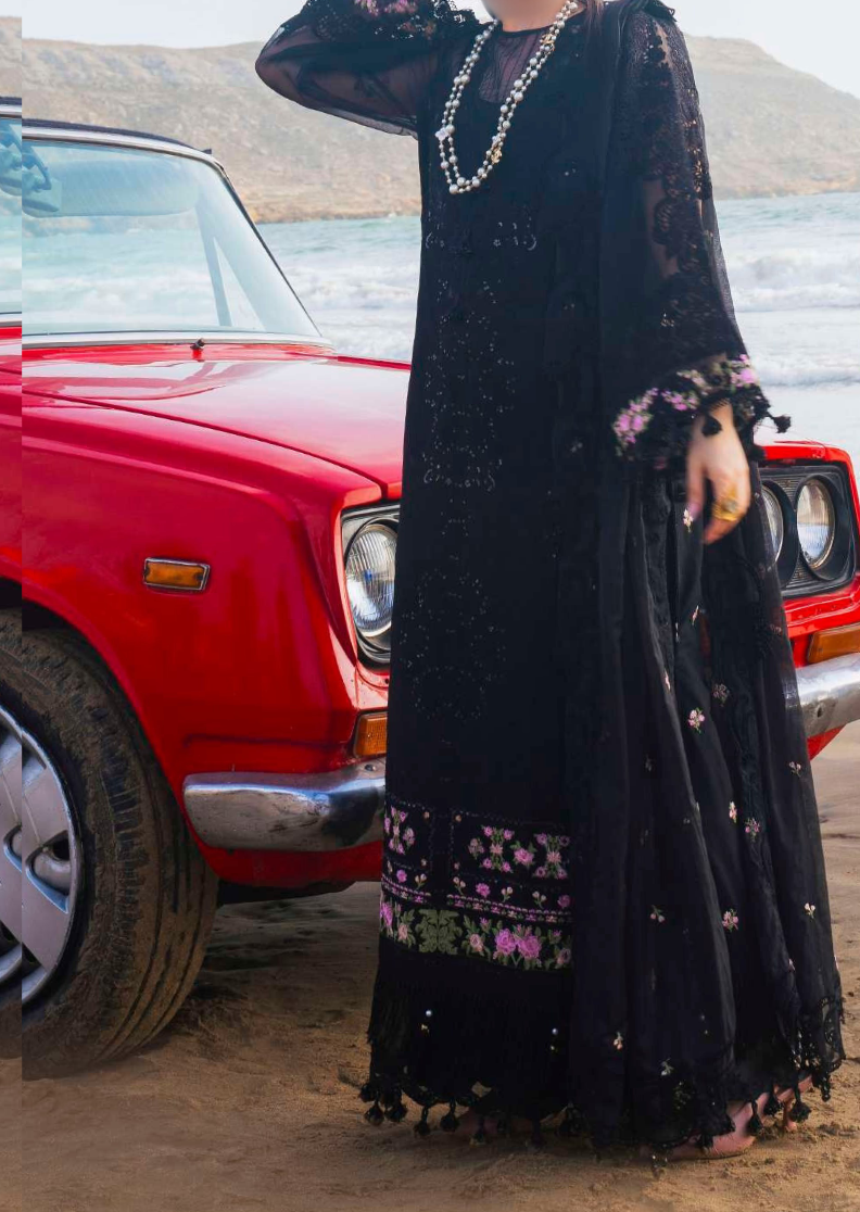 Luxury Festive Lawn Suit from Elaf's Hania Aamir Collection | Unstitched Pakistani Suits