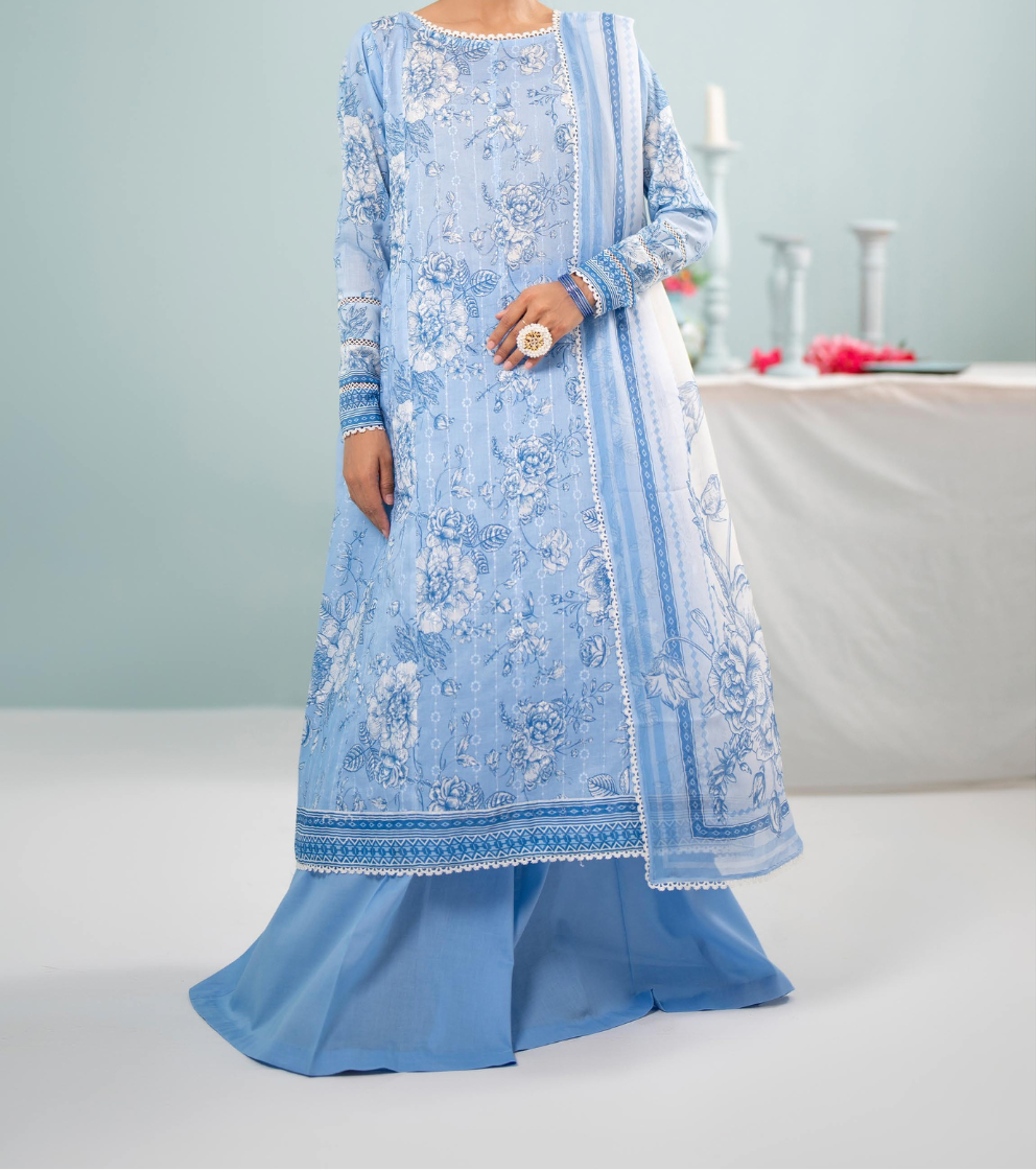 Digital Printed Chikankari Lawn with Bamber Chiffon Dupatta pakistani suits