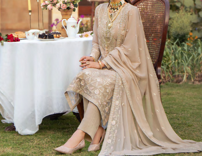 Amal – Merakish Embroidered Chiffon Unstitched 3Pc Suit