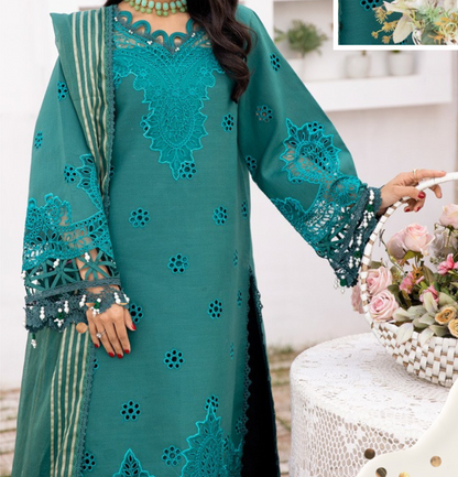 Unstitched 3 PC suit Dilkash Parishay DS-03