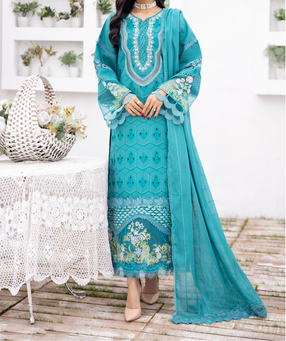 Unstitched 3 PC suit Dilkash Parishay DS-05