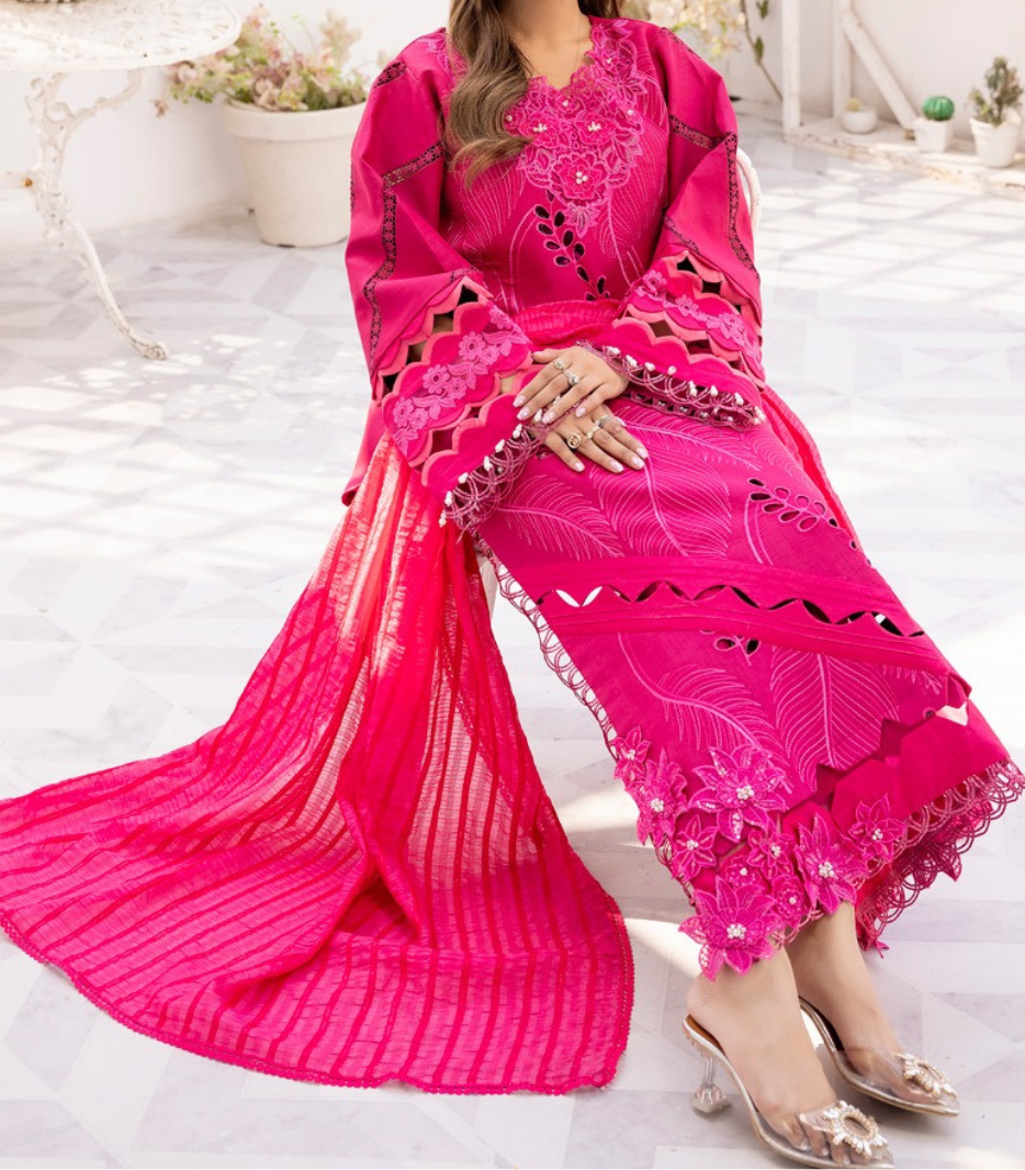 Unstitched 3 PC suit Dilkash Parishay DS-07