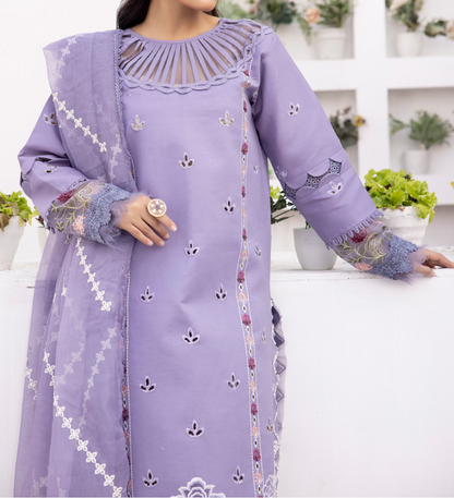 Unstitched 3 PC suit Dilkash Parishay DS-12
