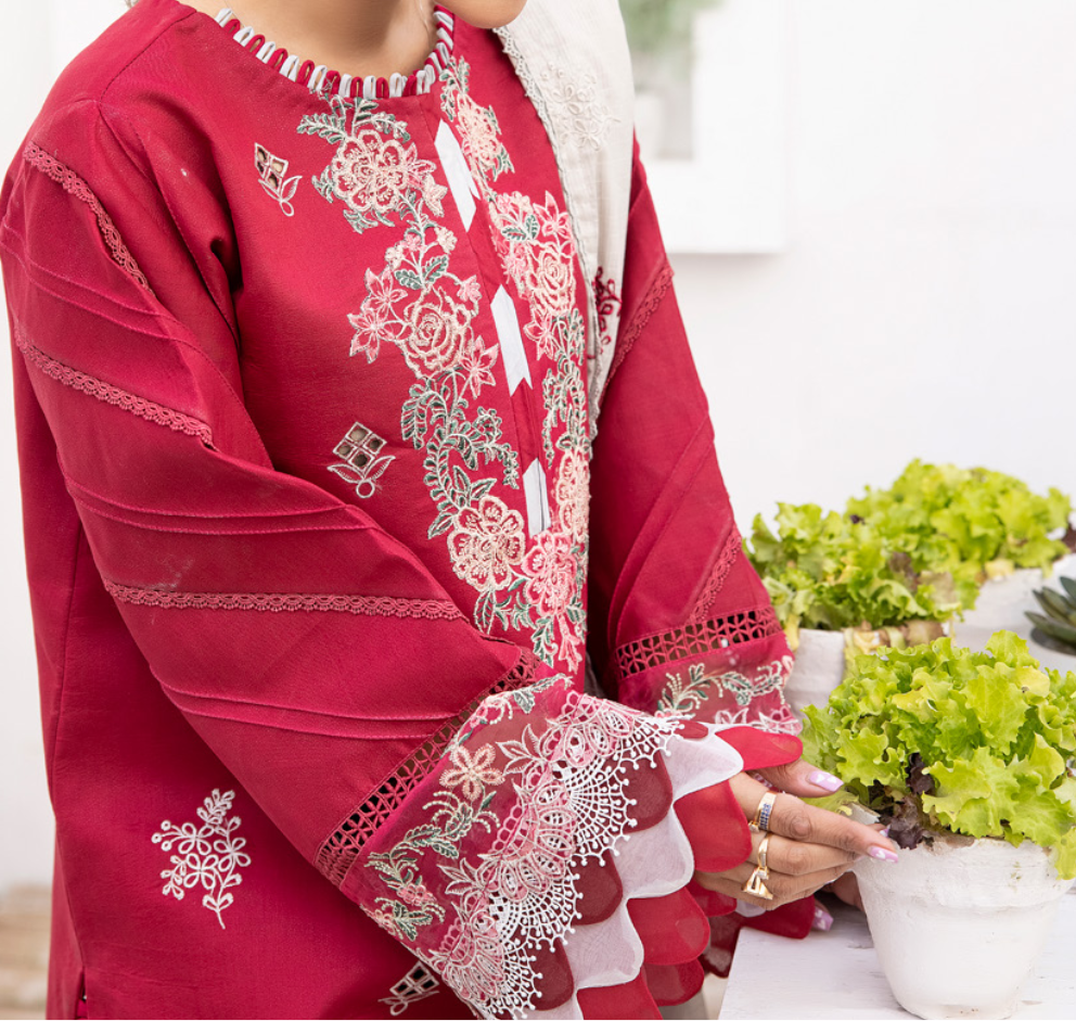 Unstitched 3 PC suit Dilkash Parishay DS-13