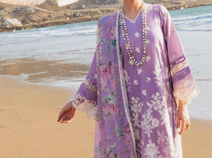 Luxury Festive Lawn Suit from Elaf's Hania Aamir Collection | Unstitched Pakistani Suits