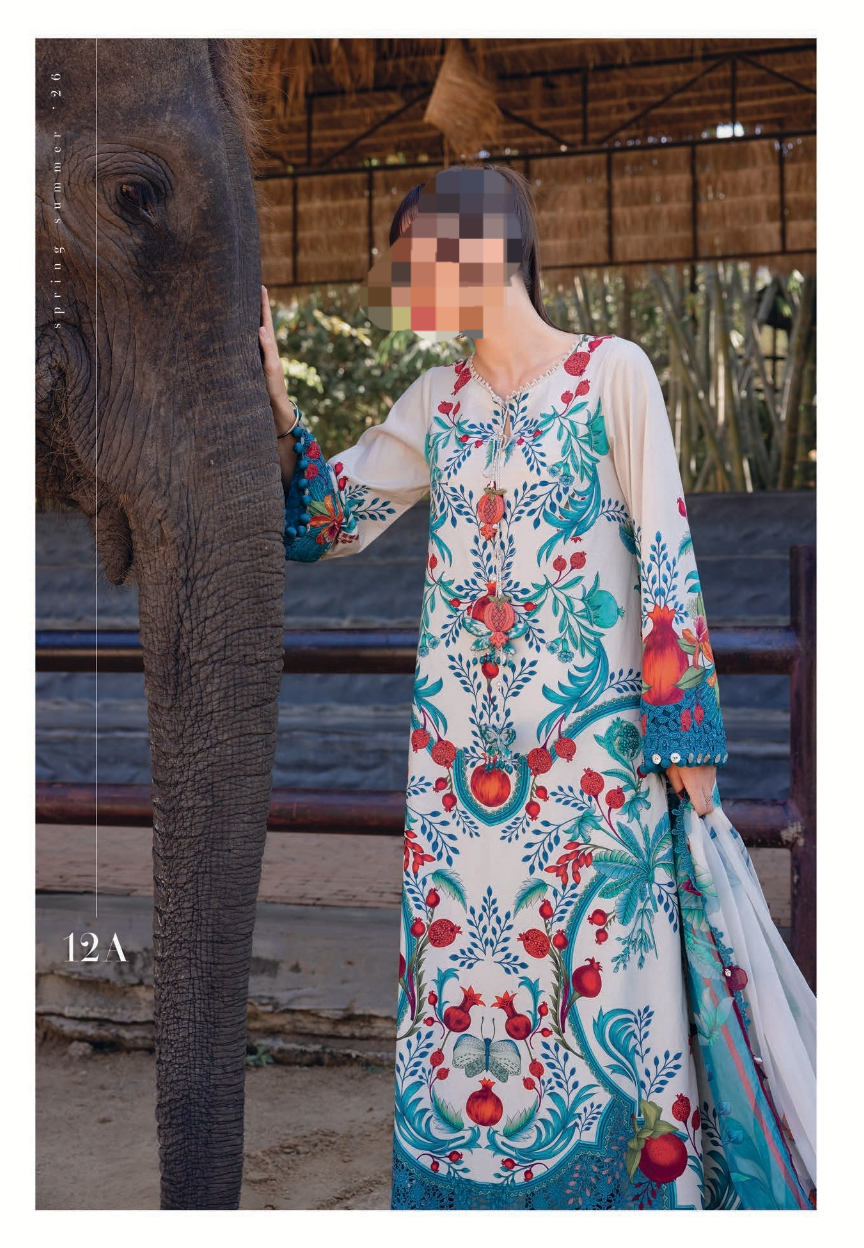 Maria.B M.Prints Volume 29 | White & Power Blue | MB26mpt D-12 A