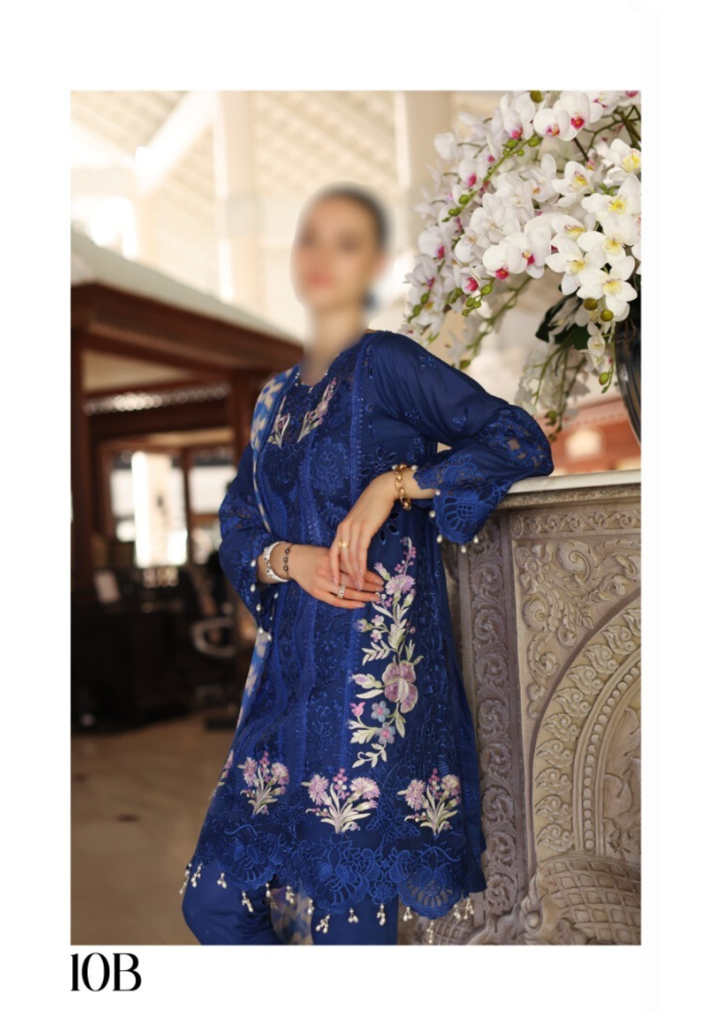 Noor By Saadia Asad Luxury Chikankari Lawn 2024 Collection - Elegant Lawn Suit with Intricate Chikankari Embroidery
