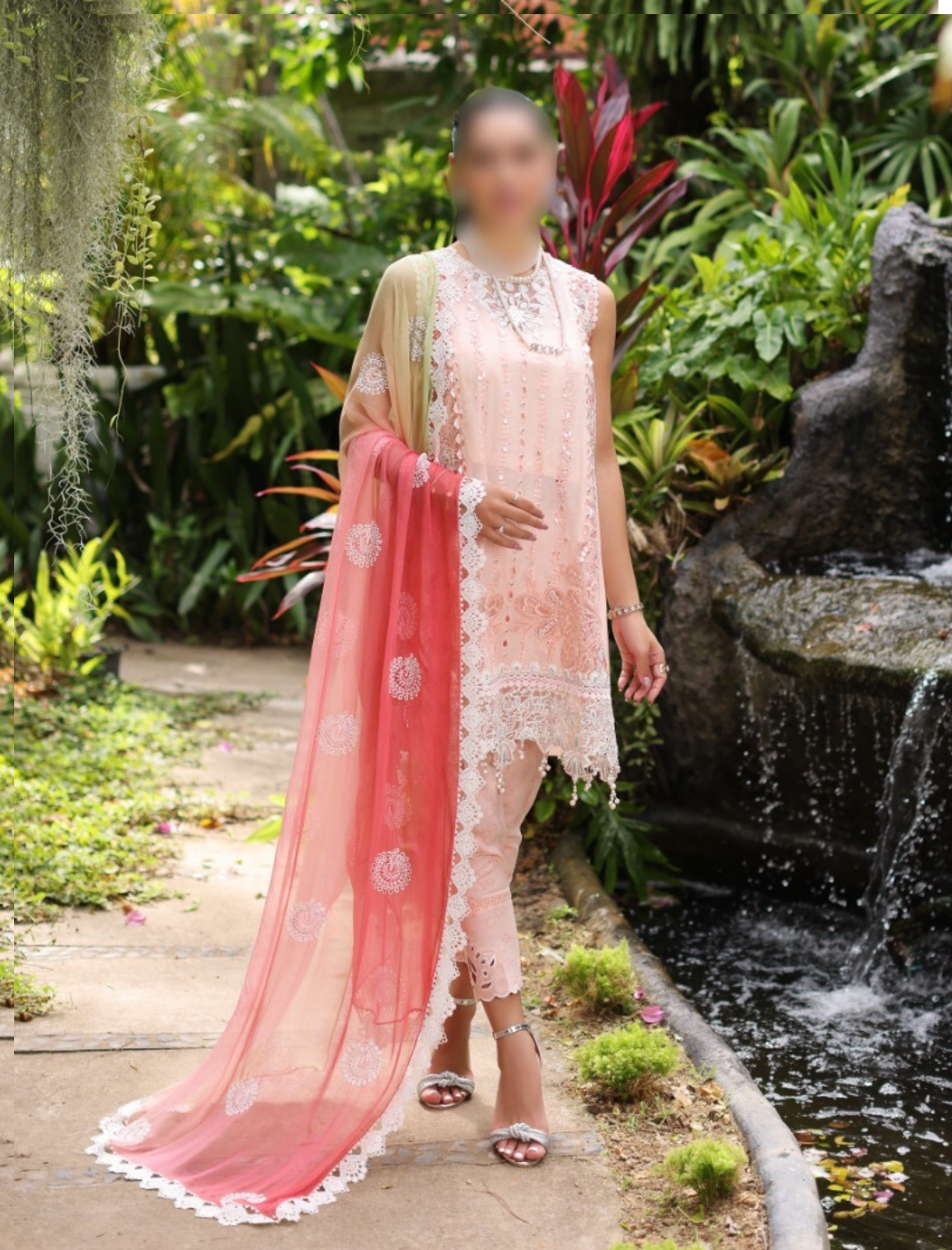 Noor By Saadia Asad Luxury Chikankari Lawn 2024 Collection - Elegant Lawn Suit with Intricate Chikankari Embroidery