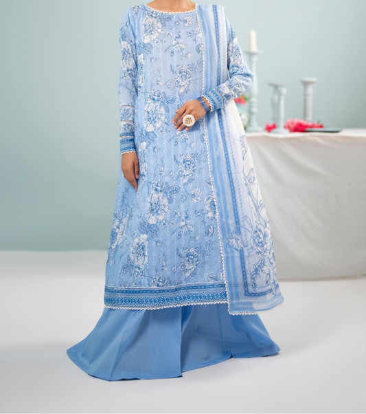 Digital Printed Chikankari Lawn with Bamber Chiffon Dupatta pakistani suits