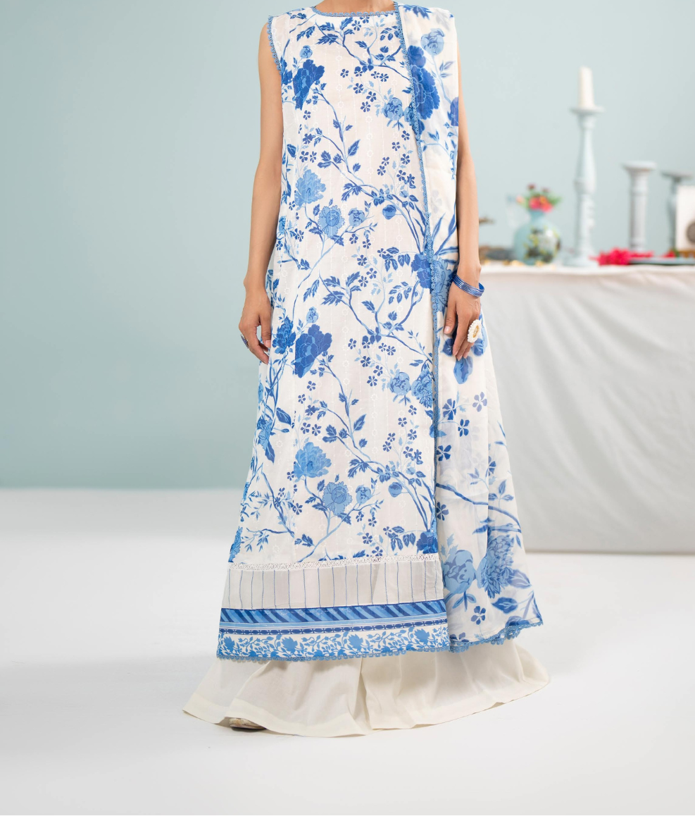Digital Printed Chikankari Lawn with Bamber Chiffon Dupatta pakistani suits